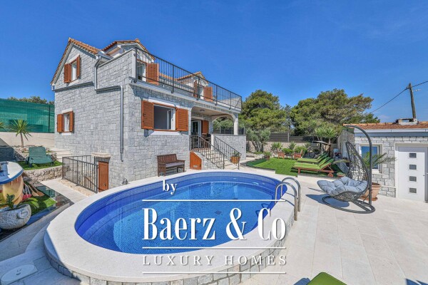 photo 2 The island of Drvenik traditional Dalmatian style villa with yard & swimming pool