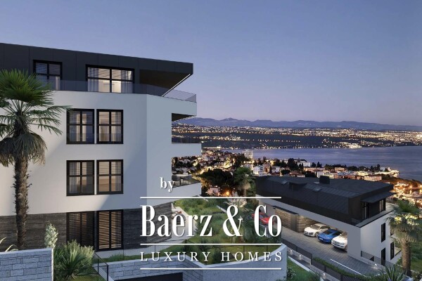 photo 1 Opatija, Center, a three-room apartment in an excellent new building with a sea view of 106 m2