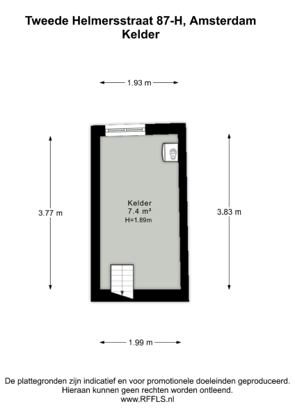 Floor Plan 1 - Tweede Helmersstraat 87 H