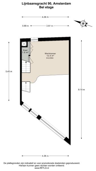 Floor Plan 2 - Lijnbaansgracht 90