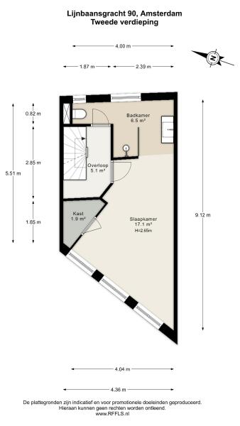 Floor Plan 4 - Lijnbaansgracht 90