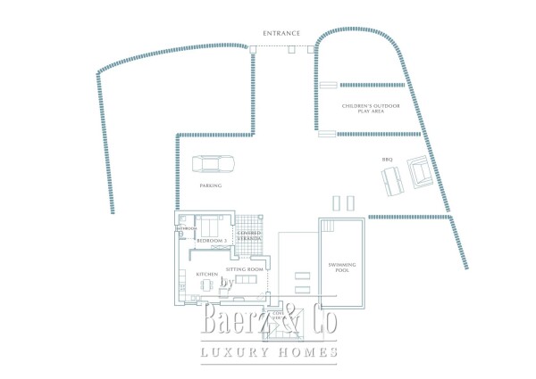 Floor Plan 2 - Sea-View 3 bedroom Villa with Pool - Agios Nikolaos, Zakynthos